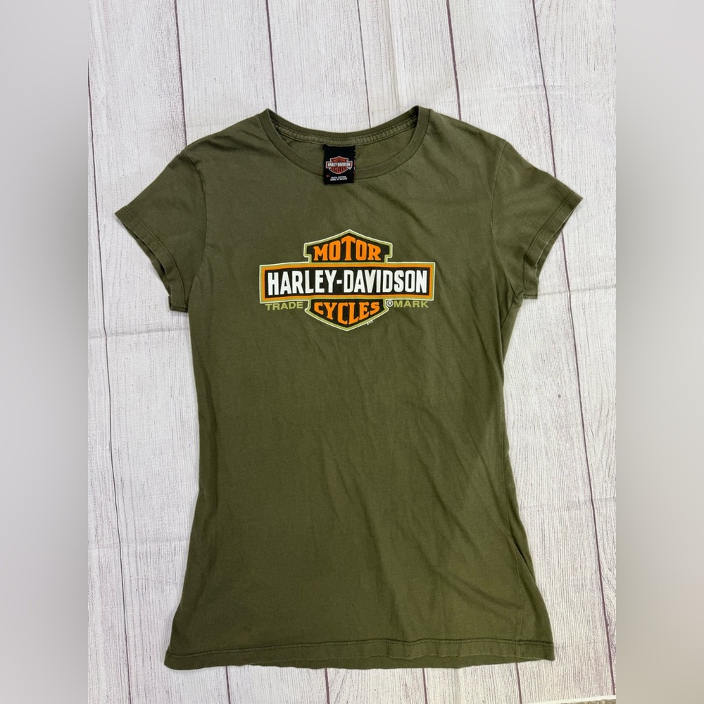 Harley-Davidson green tee